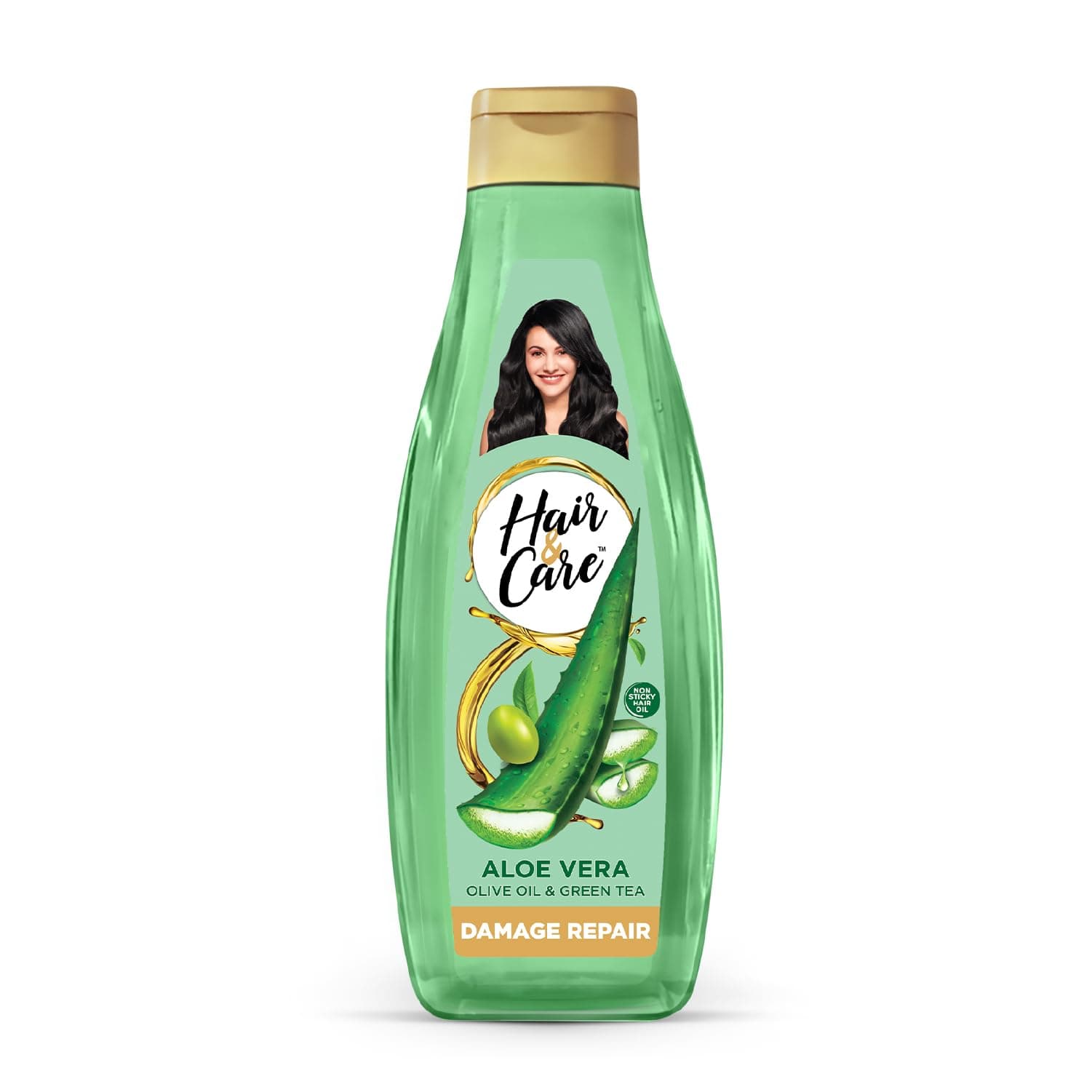 Hair & Care Damage Repair Non-Sticky Hair Oil with Aloe Vera, Olive Oil & Green Tea, 300 ml