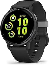 Garmin Vivoactive 5, Health and Fitness GPS Smartwatch, AMOLED Display, Up to 11 Days of Battery |Slate Aluminum Bezel with Black Case and Silicone Band