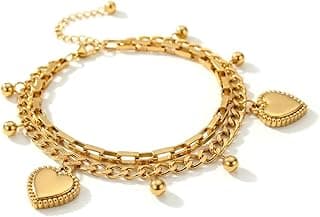 PALMONAS Hearts All Over Bracelet for Women - Jewellery Gift for Girls & Women, Waterproof Anti Tarnish Bracelets | Stylish & Trendy Bracelet for Ladies