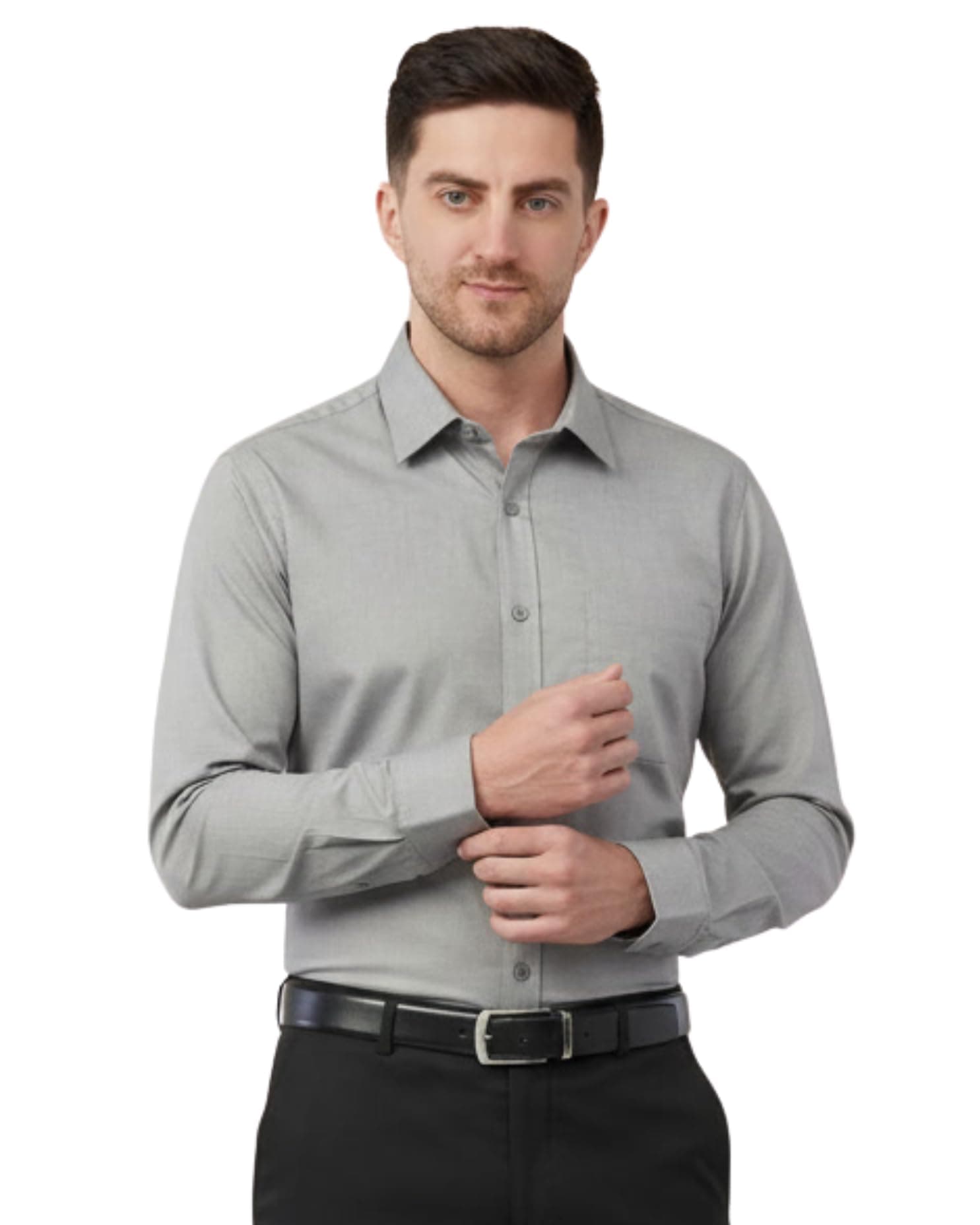SaintX Men's Formal Shirt with Pocket | Oxford Weave Cotton Rich Premium Fabric | Smart Fit | Full Sleeve | Everyday Summer Essential | Available in Plus Sizes