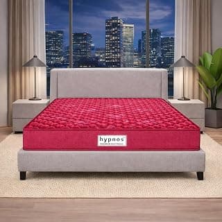 Hypnos Orthopedic Dual Sided 4 Inch High Density Foam Mattress | Single Size (72X30 Inches) | Firm Back Support | Reversible | Anti-Microbial Breathable Woven Fabric | 5-Year Warranty