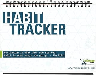Vantagekart Habit Tracker Daily, Weekly and Monthly Planner (undated), Fits Perfectly at Office Desk, New year planner corporate gift, Track progress and reach your goals