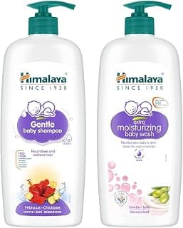 Himalaya Gentle Baby Shampoo (600ml) + Himalaya Extra Moisturizing Baby Wash (600ml)