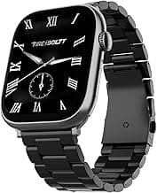 Fire-Boltt Ninja X Ring Smart Watch 1.96" Always On Display Bluetooth Calling, Voice Assistant, SpO2 & Heart Rate, 120+ Sports Modes, IP67 Waterproof Smartwatch for Men & Women - Black Steel