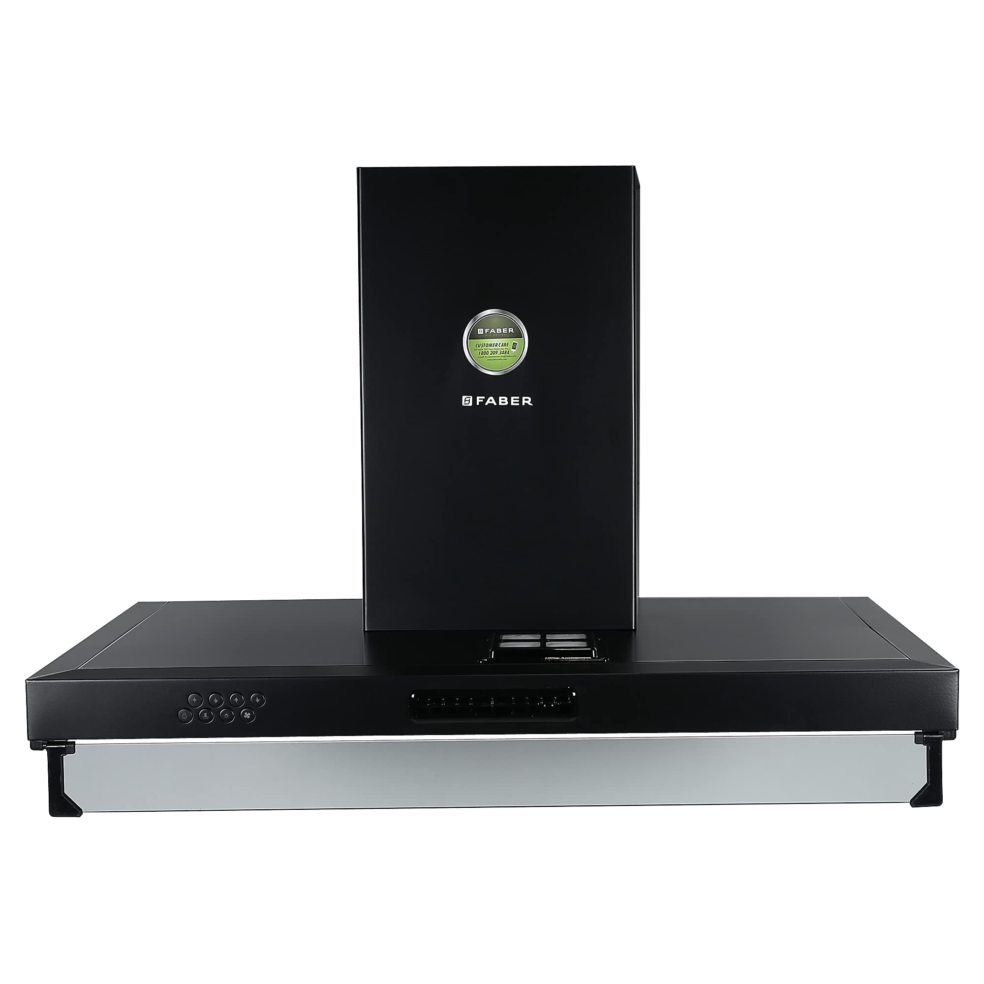 Faber 3 way suction chimney with Air purifier & Fan,90 cm,1095 m³/hr (HOOD 3N1 AEROST. SPARK PRO 3D BK FT 90,Baffle Filter,Black)