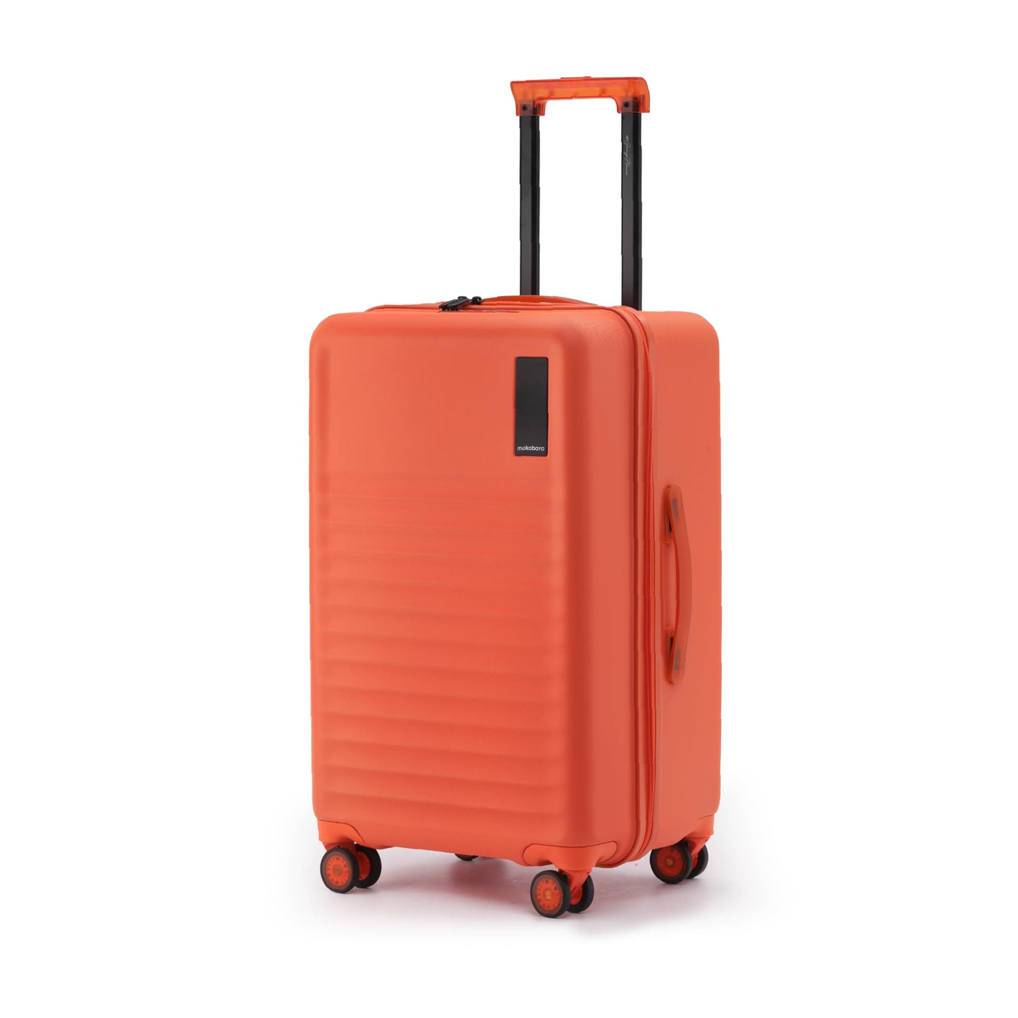 MOKOBARA Aisle Trunk Check-in Luggage Trolley Bag-65cm(70L),Polycarbonate Hardshell,Frosted Hardware,TSA Lock,YKK Zipper,360° 8 Silent Wheels,Medium Suitcase for 7-14 Day Travel,Orange(Stardust)