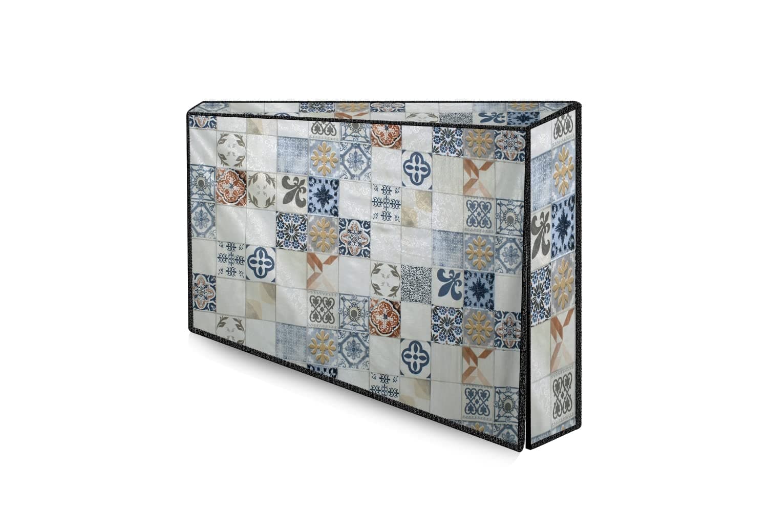 The Furnishing Tree Waterproof & Dustproof PVC LED/LCD/Monitor TV Cover Suitable for All Models of 65 Inch TV, Dimensions of The Cover WxHxD in Inches: (59x38x4), Mosaic Pattern Cream