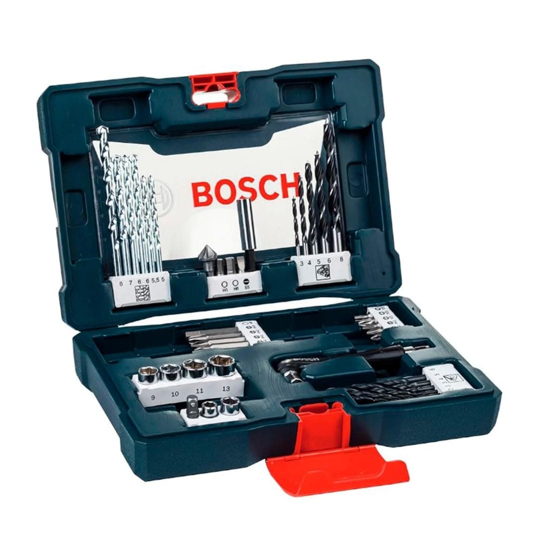 Bosch Professional 41-piece Bosch Blue V-Line set for drilling and screwdriving, comes with offset screwdriver.