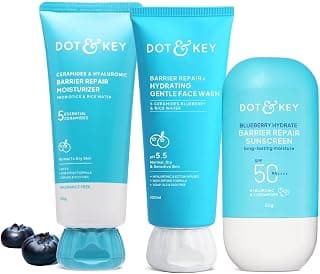 DOT & KEY Barrier Repair Moisturizer+Sunscreen+Facewash For Dry Normal and Sensitive Skin