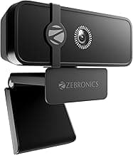 ZEBRONICS Sharp Pro High Resolution Digital Webcam, 30 Fps, 2048 X 1536 Qxga, Microphone, Auto Focus, Dedicated Privacy Shutter, Tripod Support, Compatible with Laptops, Mac for Zoom, Skype, Discord