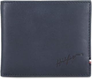 Tommy Hilfiger Men's Passcase Wallet Branden - Navy | 2 Compartments | 14 Cards Slots | Stylish Men's Leather Wallet