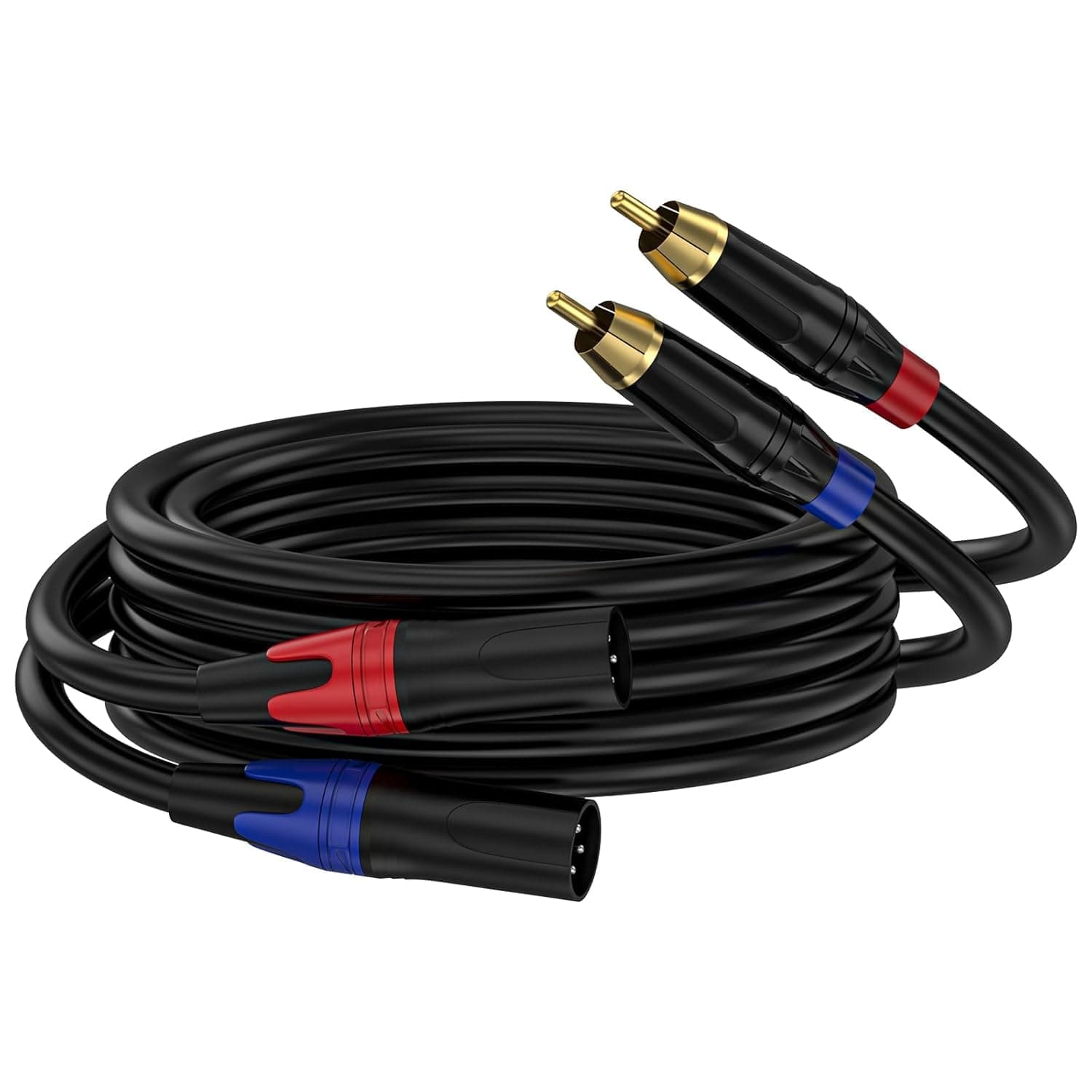 IMAGINEA RCA to XLR Cable – Dual RCA Male to Dual XLR Male Audio Cable for Mixer, Speaker, Amplifier, Sound System Shielded Wire (3 meter)