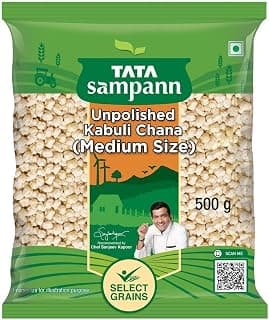 Tata Sampann Unpolished Kabuli Chana, 500 g, (Medium Size)