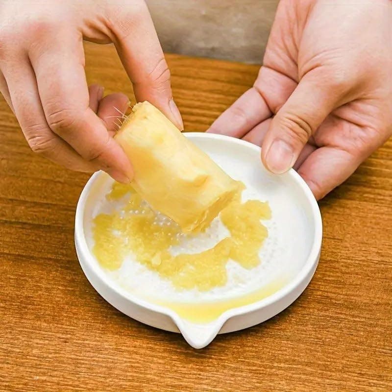Ceramic Handheld Ginger Garlic Grater Mini Mortar Spice Tool Kitchen Zester Citrus Fruit Grating Plate Nonstick Small Size Easy Clean Home Cooking Accessory