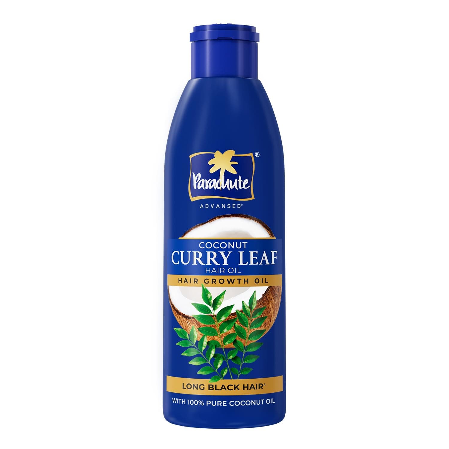 Parachute Advansed Curry Leaf - Long Black Hair Oil | With 100% Pure Coconut Oil | Nourishment for Black Hair & Growth 170ml