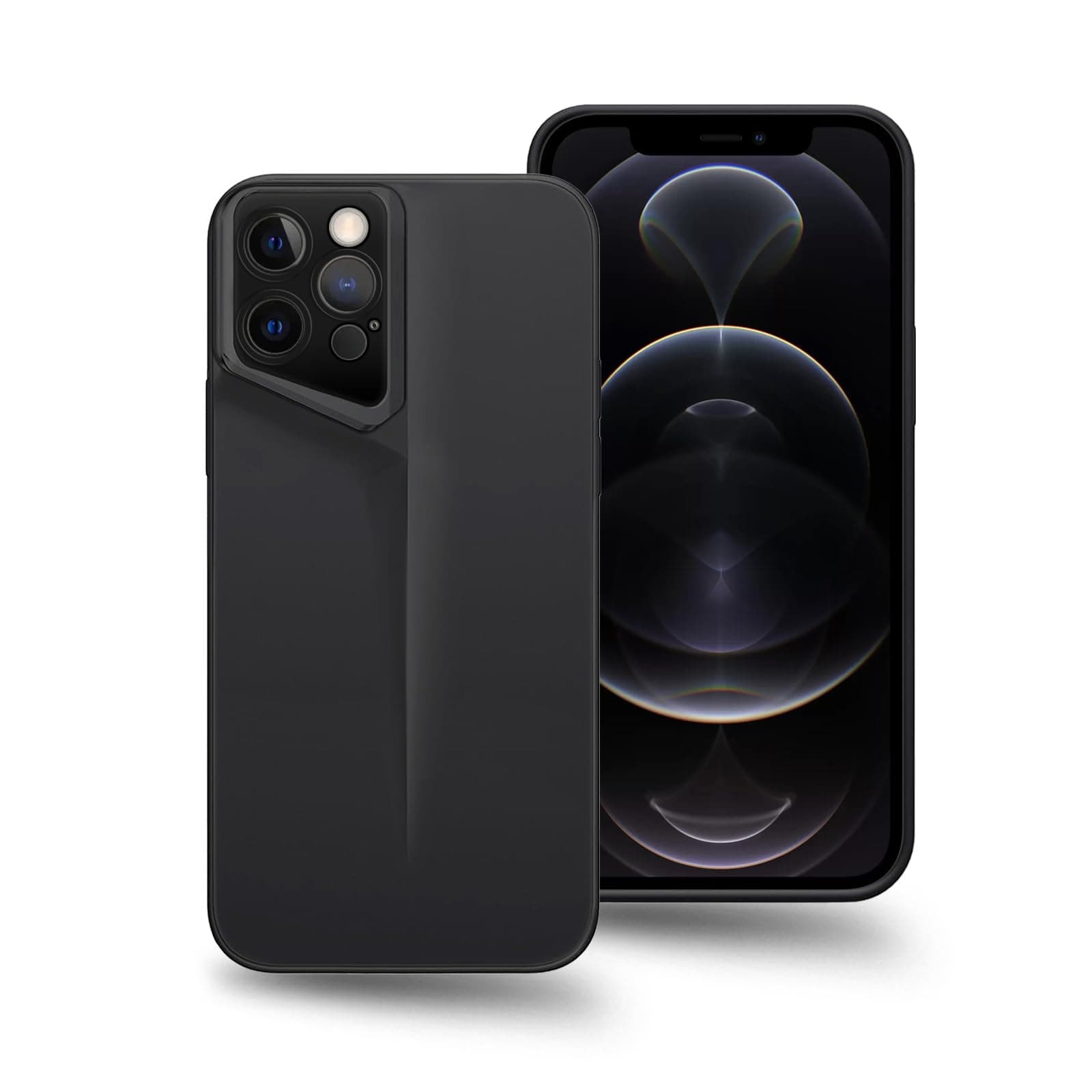 Amazon Brand - Solimo Ultra-Thin Blade Runner Series Matte Finished Camera Protection Soft Back Cover for Apple iPhone 12 Pro - Black