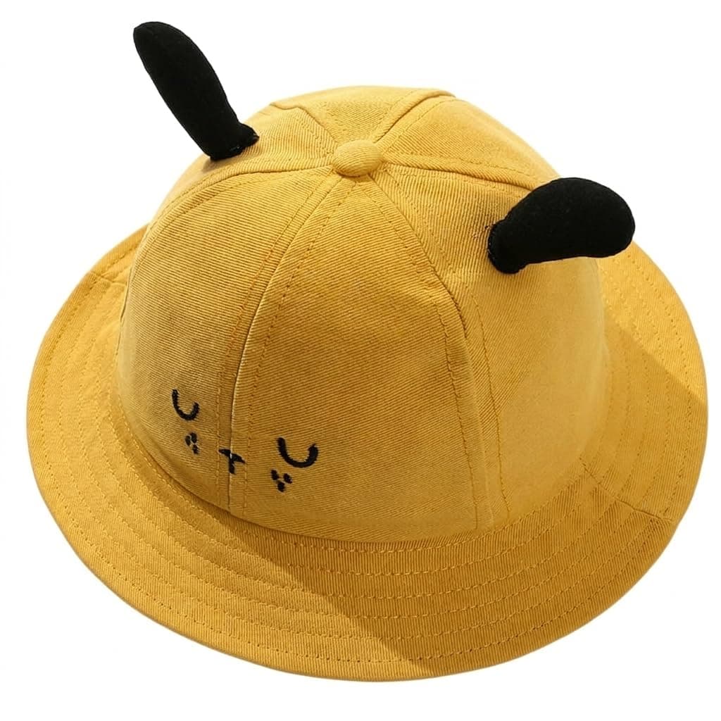THE DDS STORE 9 Months to 3 Years Kids Cotton Bucket Hat with Dog Ears s, Sun Protection Sun Hat for Toddler Girls and Boys