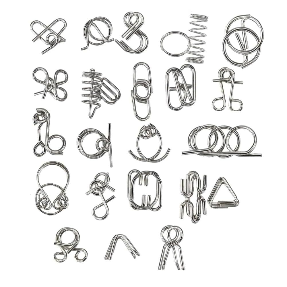 Famous Quality Mind Challenging Game - Brain Teasers Metal Wire Puzzle - Best Toys for Gifts, Party Favors, Prizes, Disentanglement Puzzle Unlock Interlock - 12 Set-Assorted Easter Theme
