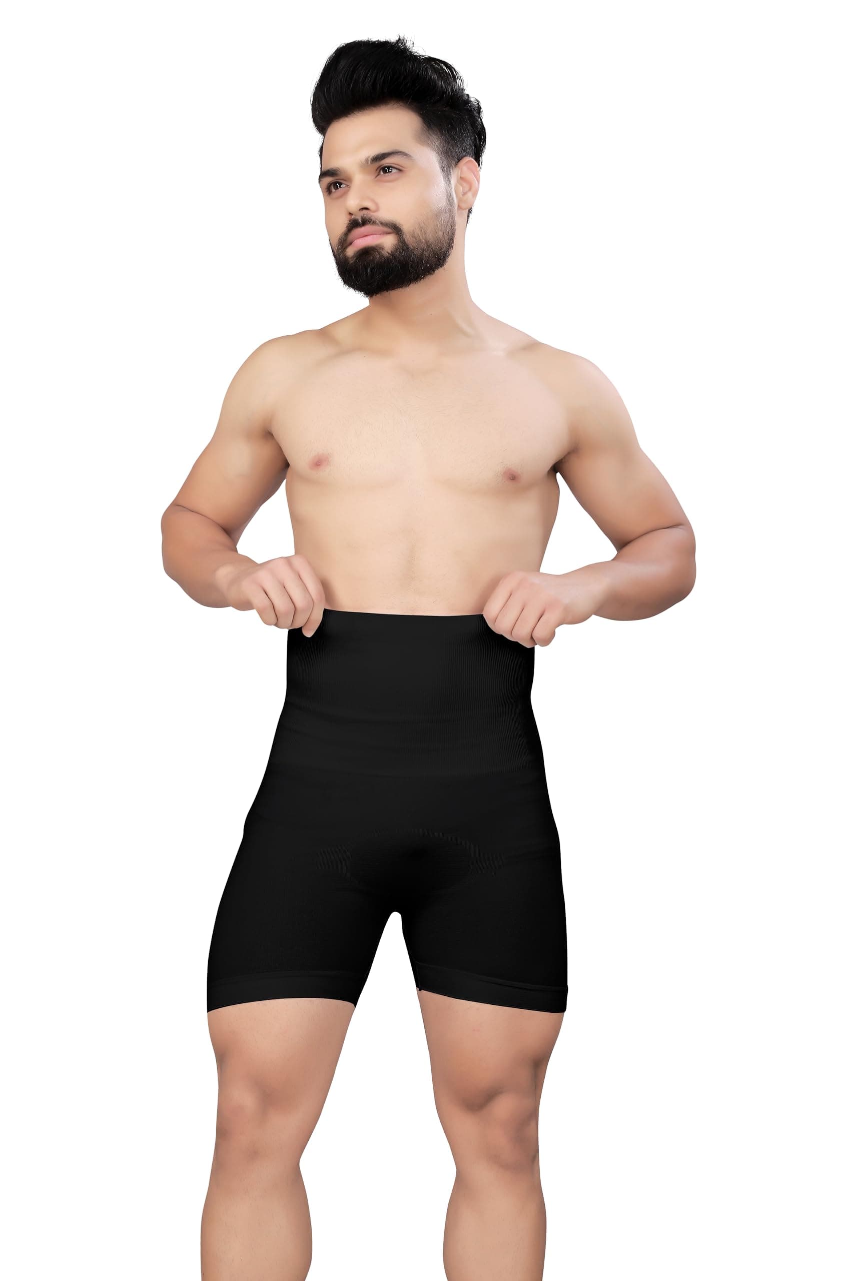KREYTRISS Tummy Tucker Men Shapewear for Control Seamless High Waist Slimming Underwear Body Shaper Boxer Stomach Fitness for Exercise & Workout Briefs