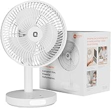 Orient Electric Vento Rechargeable Table Fan | 2000 RPM High Speed Airflow | USB Type-C Charging | 3 Speed Control | 60° Tilt Adjustable | Portable Desk Fan with LED Light for Home, Office & Study