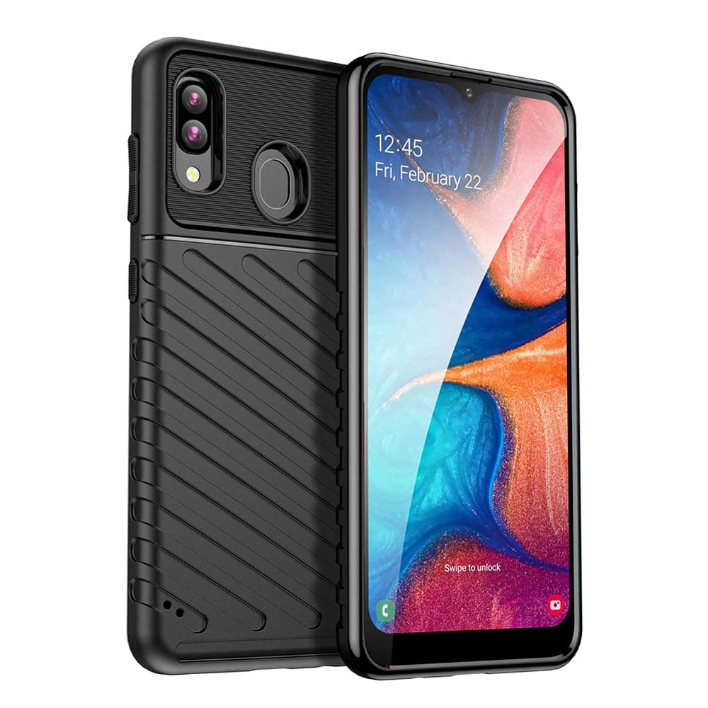 Amazon Brand - Solimo Shockproof Mobile Cover Compatible with Samsung Galaxy A20 4G / A30 4G / M10s 4G (360 Degree Protection | Protective Design | Anti-Scratch Tough Slim TPU Case), Black