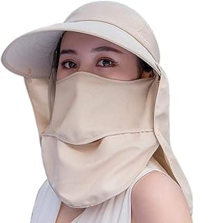 GUSTAVE Unisex Summer Hats with Detachable Flaps, Sun Hats for Women, Sun Protection Cap for Women, for Gardening, Beach, Boating, Fishing
