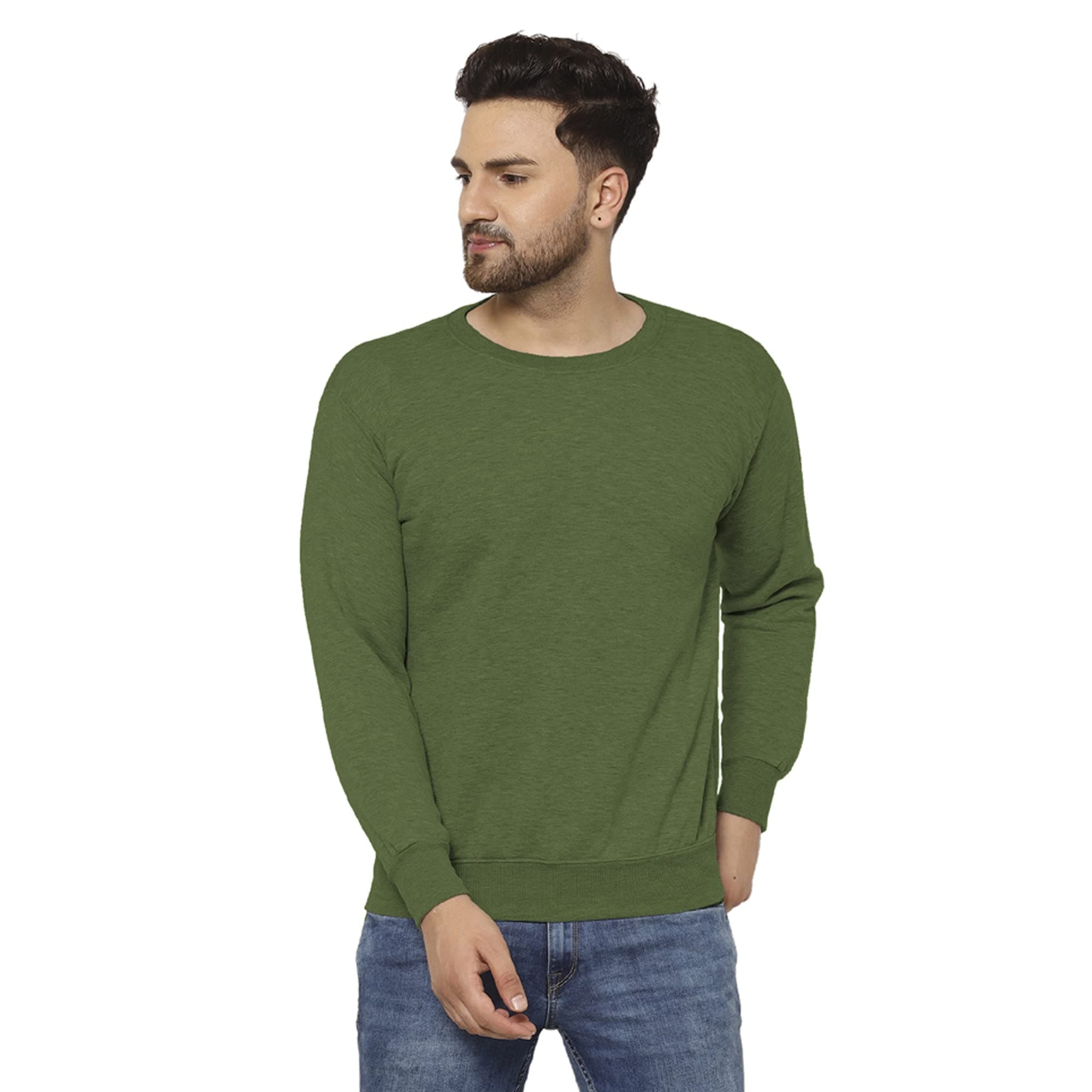 Mack Jonney Fleece Round Neck Sweatshirt for Men-(SW_RN_01-P)
