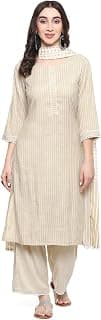 BIBA Women Voile Straight Kurta Palazzo Suit Set