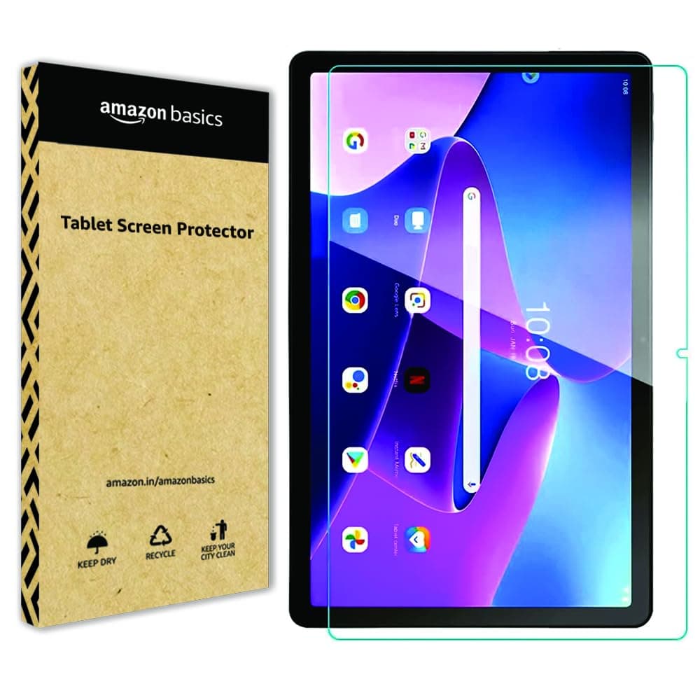 amazon basics Tempered for Lenovo M10 5G 10.6 inch Premium Tempered Glass Screen Protector for Lenovo Tab M10 5G 10.6 inch Transparent