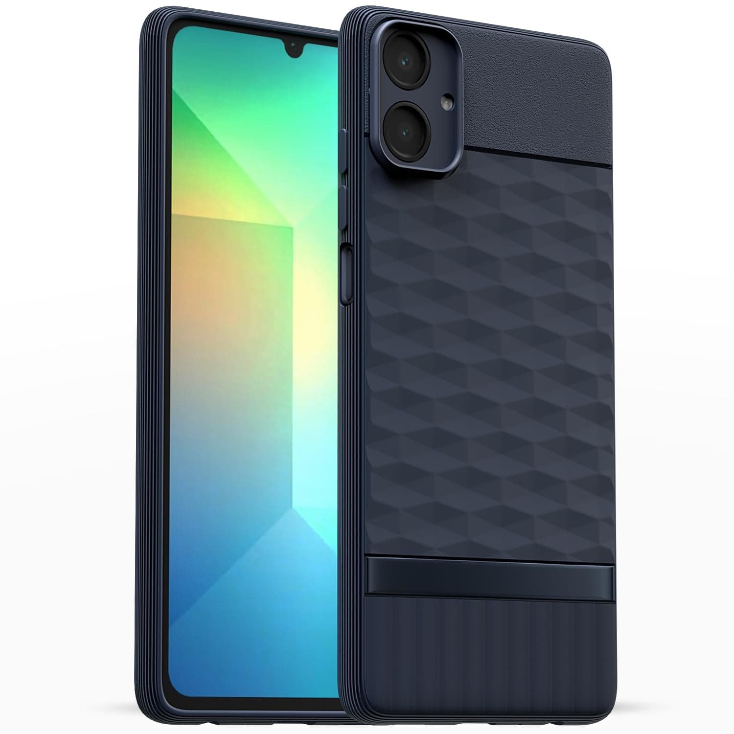 Amazon basics Back Cover for Samsung Galaxy A06| Full Camera Protection | TPU Soft Flexible Shockproof Back Case(Blue)