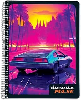 Classmate Pulse Single Subject Spiral Notebook-Pack Of 1|Single Line|200 Pages|24.0Cm X 18.0Cm|Attractive Cover Designs|Soft Cover|Notebooks For College Students(Cover May Vary As Per Availability)