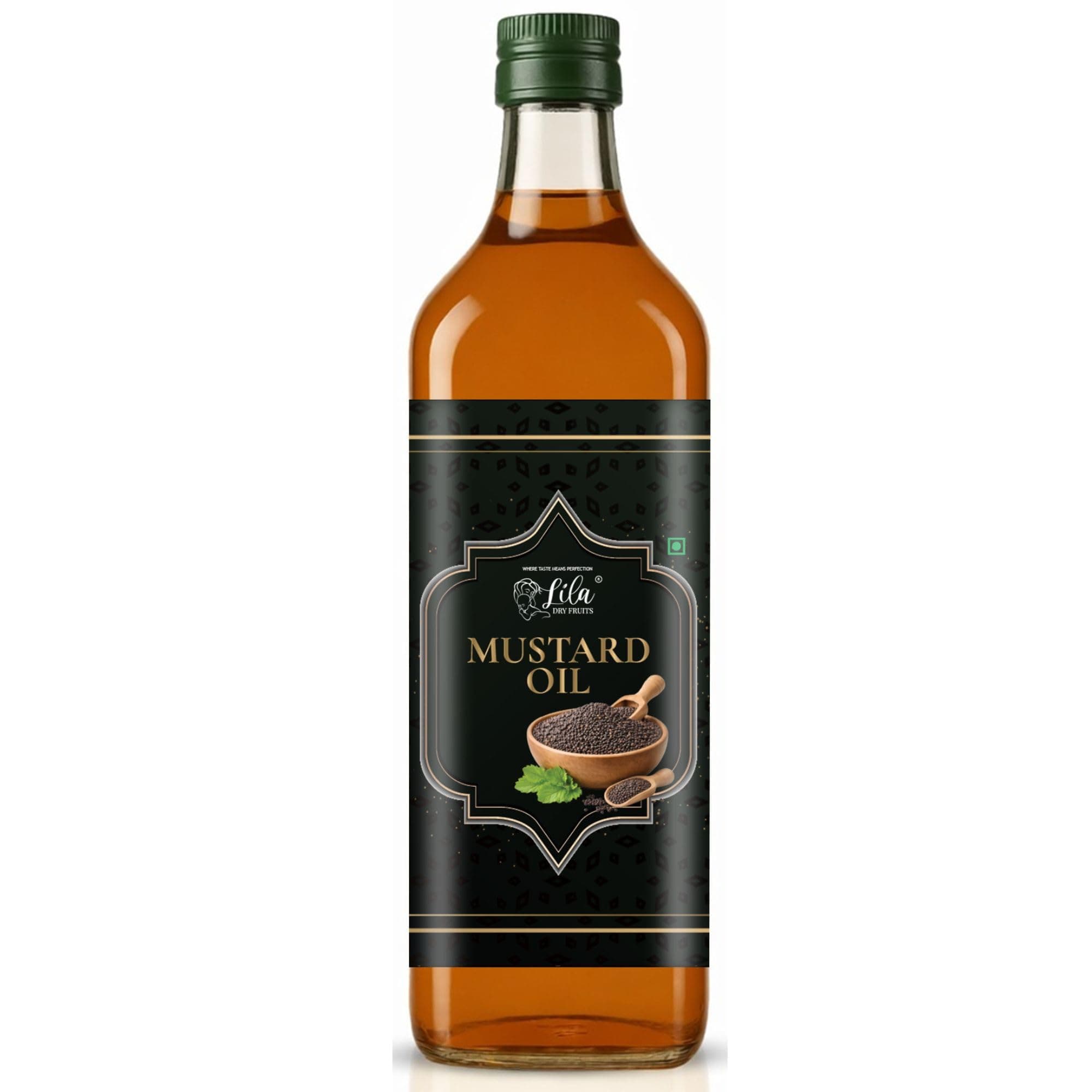 LILA DRY FRUITS Mustard Oil for Cooking 500 ML Pure Seed Kachi Ghani Oil | Cold Pressed Cooking Oil for Frying & Pickles Sarson ka Tel Perfect for Daily Use, Chemical free Helps Manage Cholesterol