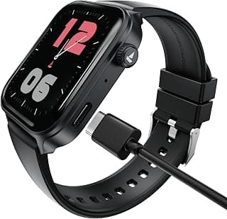 boAt boAt Storm Call 4 India's first Smartwatch with Type-C Charging,1.96”(4.97 cm) HD Display, Functional Crown, BT Calling, Sports Modes, Heart Rate, SpO2, Sleep & Stress Tracking, SOS,IP68(Active Black)