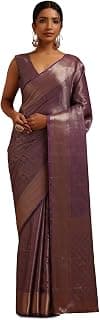 Soch Womens Georgette Ethnic Motifs Zari Woven Saree