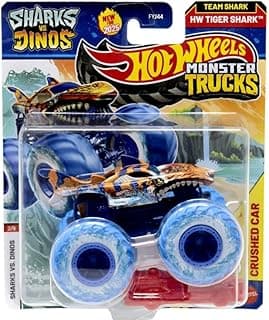 Hot Wheels Track Set and 1:64 Scale Toy Car, Multi-Level Playset with Shark Nemesis Challenge, City Shark Escape Playset
