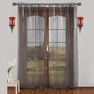 SHAVIN PVC Waterproof Transparent AC Door Curtain | 15mm Thick Heavy Duty Strip Curtain | Dust & Insect Proof | 7 Feet (54 × 84 Inch), White (Pack of 1)