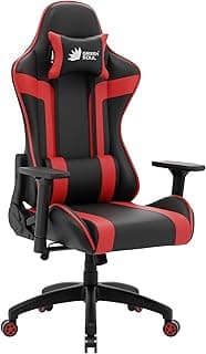 Green Soul Raptor 2.0 Racing Edition Ergonomic Gaming Chair with Premium PU Leather, Adjustable Neck & Lumbar Pillow, 3D Adjustable Armrests & Heavy Duty Nylon Base (Black & Red)