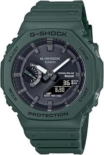 Casio G-Shock GA-B2100-3ADR Bluetooth Analog-Digital Black Dial Men Watch Green Resin Strap (G1244)