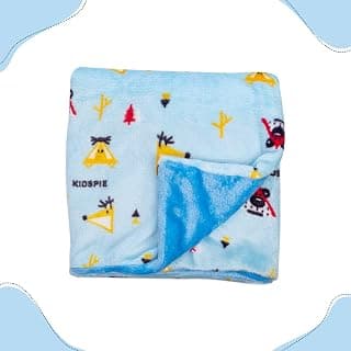 Mee Mee Cotton Ultra Soft Plush, Lightweight & Comfortable Baby Blanket | Highly Breathable | Light Weight | Quick to Dry | Extremely Soft Comforter Infants/Toddlers | 0-2 Years (Sky Blue) 75X100 CM