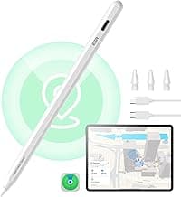 ESR Geo Digital iPad Pencil Findmy Compatible with Apple iPad 2018-2026,with Easy Shortcuts for Apple iPad A16/10/9/8 & Air 13/11 & Pro 12.9/13/11 & Mini 7/6/5,White(No Wireless Charging)