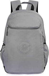 United Colors of Benetton Quirky 19L Laptop Backpack, Minimalist & Water-Resistant, Fits 14-inch Laptops, for College, Office & Everyday