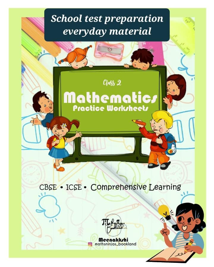 Class 2 Mathematics 2026 CBSE / ICSE Practice Question Papers (Chapter wise) Workbook with Mental Maths by Mathsninjas Bookland