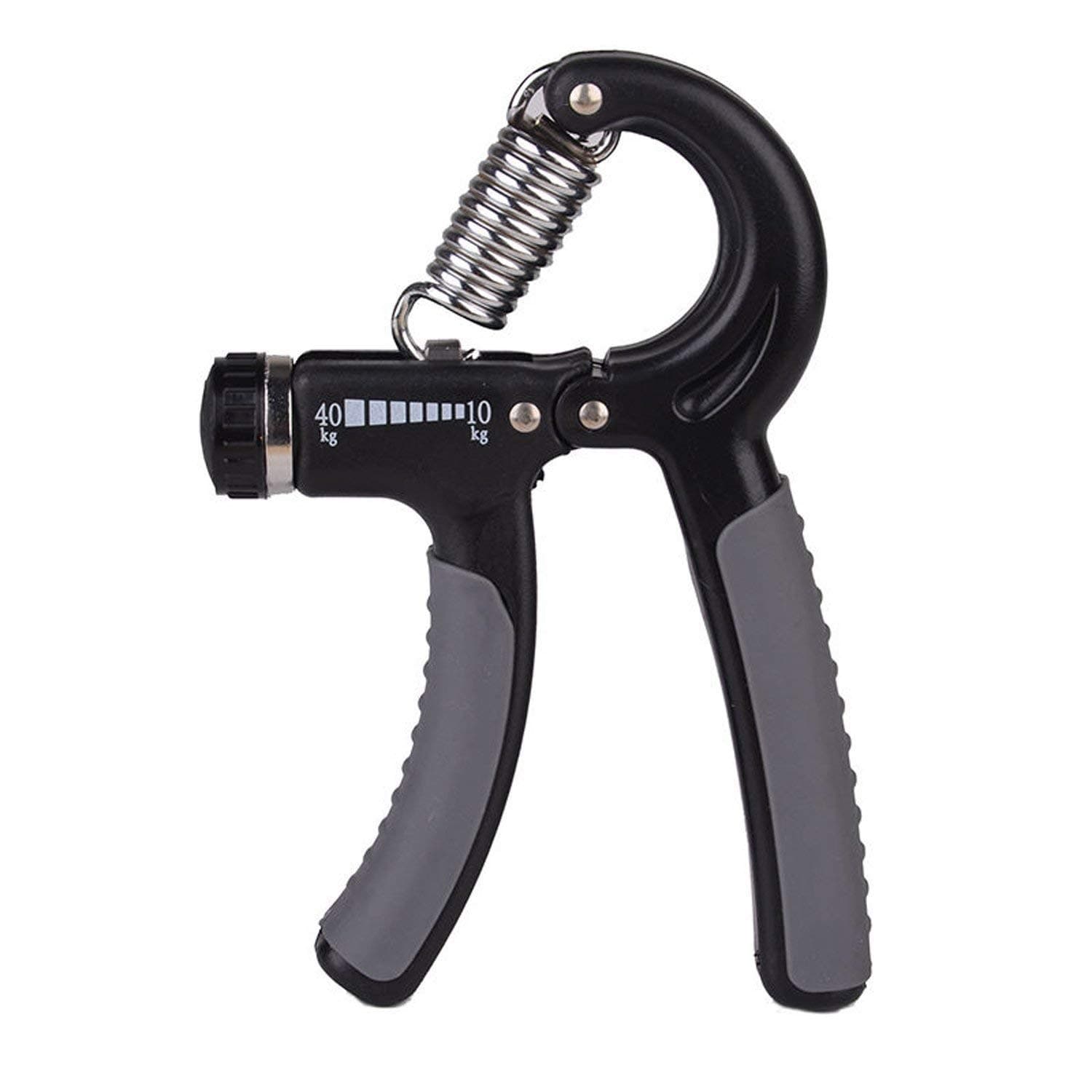 AMZTOP Olahraga Hand Grip Strengthener Adjustable Resistance From 10-40Kg, Hand Gripper Perfect For Athletes To Muscle Building And Injury Recovery Forearm Exerciser (Black)