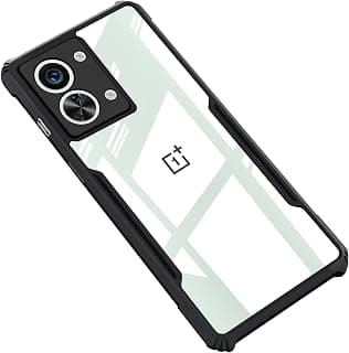 CEDO Backcover for OnePlus Nord 2T (5G) | Camera Protection Shockproof Bumper-Edge | Acrylic Crystal Clear 360 Degree Protection TPU+PC | Transparent Eagle Back Case Cover (Black)