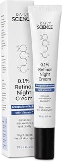 0.1% Retinol Night Cream with Vitamin C | Liposomal Encapsulated | Reduces Wrinkles & Fine Lines | Beginner-Friendly Anti-Ageing Cream | All Skin Types | 20 g