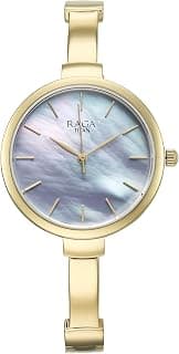 Titan Titan Raga Showstopper Quartz Analog Mother of Pearl Dial Metal Strap Watch for Women-95273YM01