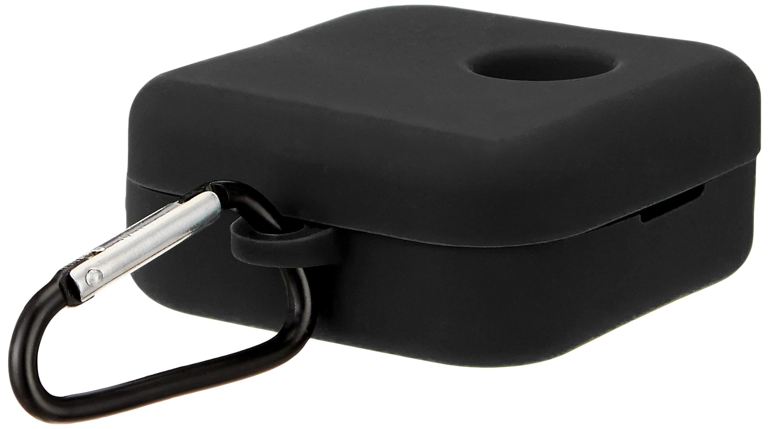 Amazon Basics Earbuds Case for Nothing Ear 1, TWS Soft Silicone Pouch with Hook, 360 Degree Full Shock-Absorbing Protection (Black) (Cover Only)
