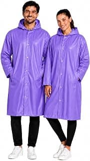 GENERIC Burdy Waterproof EVA Rain Suit for Men & Women, Reusable Hooded Raincoat, Lightweight Foldable Rain Coat for Travel, Bike Riding & Trekking, Free Size