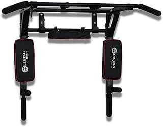 HASHTAG FITNESS multifunction pull up bar for home, dip station, dips bar,push up bar for home gym capacity up to 120kg