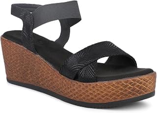 Inc.5 womens Women Black Textured Open-toe Wedges Sandal